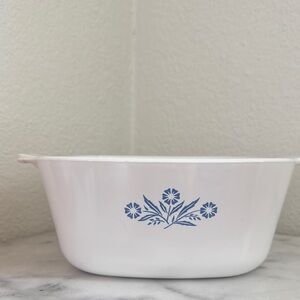 Corningware White and Blue Floral Serveware